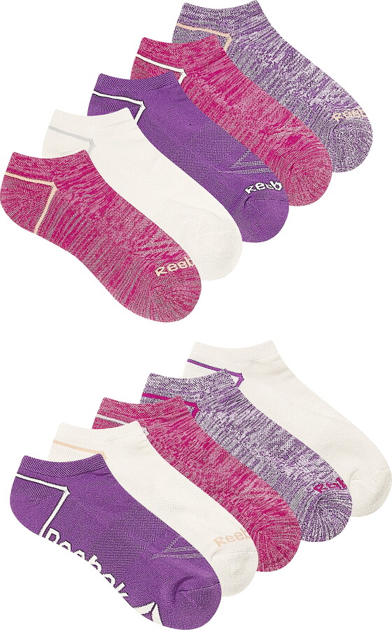 Reebok Women’s Pro Series Cushion No Show Socks, 10-Pack