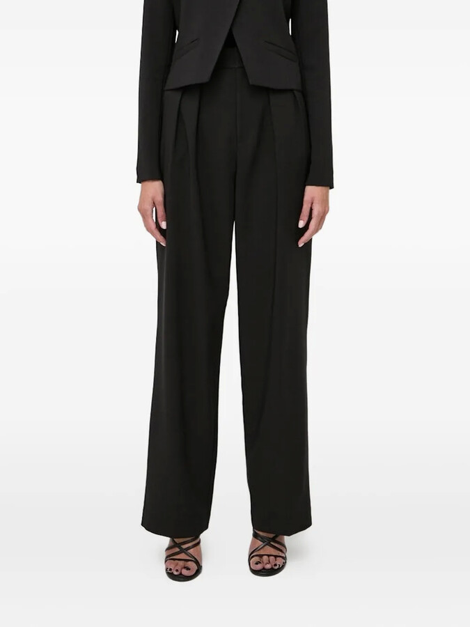 custommade Pleated Jewel-Embellished Straight Trousers