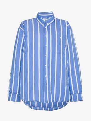 Vetements stripe puffa shirt jacket
