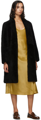 Yves Salomon Meteo Meteo Black Teddy Coat