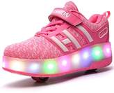 Thumbnail for your product : Chic Sources Little Girls Pink Roller Skate Shoes Double Wheeled Sneaker with LED Light Child 12