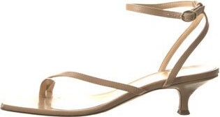 A.W.A.K.E. Mode Leather Sandals Neutrals Wrap-Around Straps & Buckle Closure at Ankles Unfortunately due to restrictions this item may not be eligible for shipping in all areas. | A.W.A.K.E. Mode Leather Sandals in Neutrals Women's 9