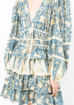 Ulla Johnson Nina floral-print ruffled mini dress