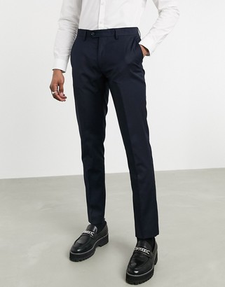 Navy Tuxedo Trousers | Shop the world's largest collection of fashion |  ShopStyle UK