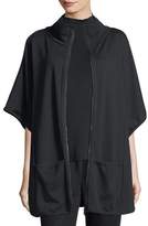 Thumbnail for your product : Joan Vass Interlock Zip-Front Poncho