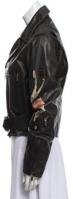 Belstaff Notch-Lapel Leather Jacket Black Notch-Lapel Leather Jacket