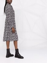 Thumbnail for your product : Karl Lagerfeld Paris Monogram-Print Silk Shirt Dress