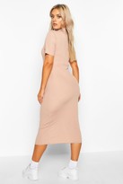 Thumbnail for your product : boohoo Plus Rib High Neck Bodycon Dress