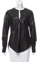 Thumbnail for your product : Raquel Allegra Leather-Accented High-Low Tunic