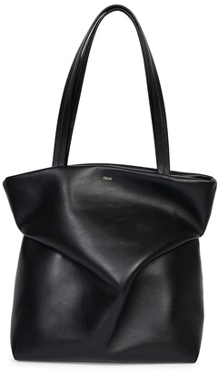 Chloe Black Leather Tote | Shop the world's largest collection of fashion |  ShopStyle