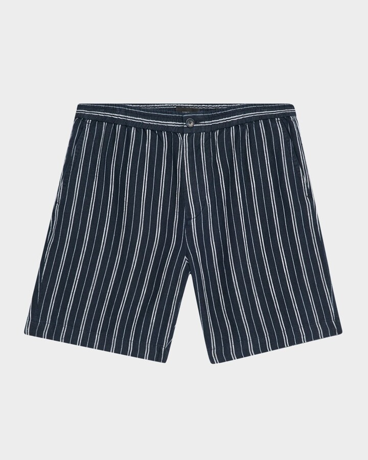 Vince Men's Mesa Stripe Hemp Beach Shorts