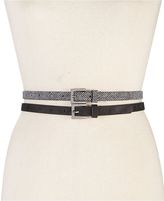 Thumbnail for your product : Style&Co. Style & Co Herringbone 2-for-1 Skinny Belts, Only at Macy's