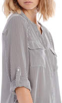 Thumbnail for your product : Stripe Button Through Collarless Shirt