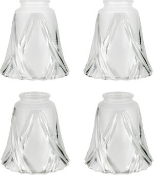 Aspen Creative Corporation 5.25" H x 5" W Glass Bell Ceiling Fan Fitter Shade (Screw on) in Clear