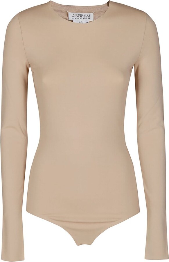 Maison Margiela Long-Sleeve Bodysuit Top