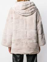Thumbnail for your product : S.W.O.R.D 6.6.44 hooded shearling coat