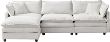 Latitude Run Comfortable Modular Chenille Sectionals L-shaped Sofa For Home