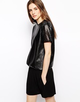 Thumbnail for your product : Vanessa Bruno Dress in Cutwork Leather Look