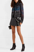 Thumbnail for your product : Amiri Printed Distressed Denim Jacket