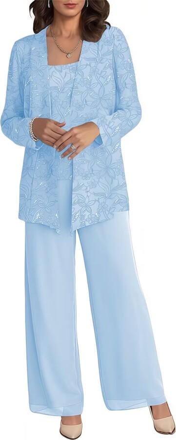 JIAJUPA Formal Pant Suit for Mother of The Bride Plus Size