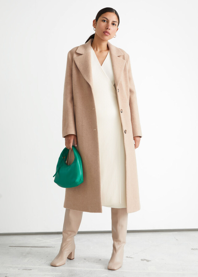 oversized alpaca blend coat