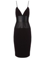 Thumbnail for your product : L'Agence Black Leather Bodice Dress