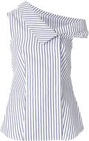 Pinko one-shoulder striped top 