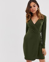 Thumbnail for your product : French Connection long sleeved slinky wrap dress
