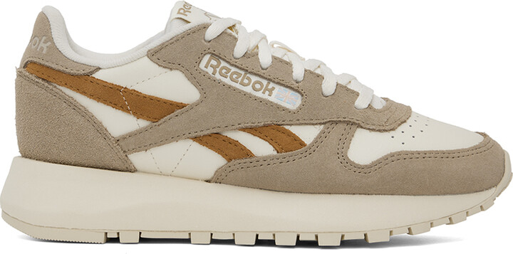 Reebok Classics White & Beige Classic Sneakers - ShopStyle