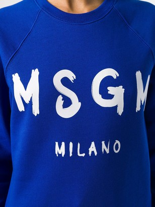 MSGM Crew Neck Logo Sweatshirt