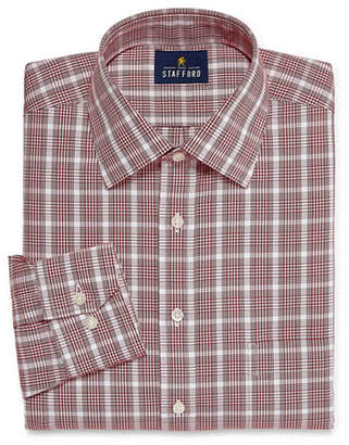 Stafford Executive Noniron Cotton Pinpoint Oxford Big And Tall Mens Spread Collar Long Sleeve Dress Shirt