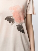 Thumbnail for your product : Emporio Armani rose-print cotton T-shirt