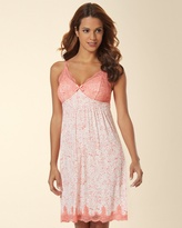Thumbnail for your product : Hype Ornamental Scroll Lace Sleep Chemise Inked Floral Coral