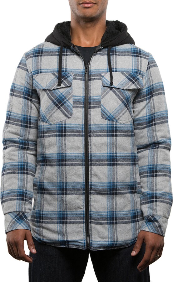 Burnside Redwood Flannel Hooded Jacket