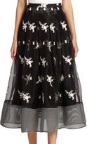 Thumbnail for your product : Sachin + Babi Embroidered Silk Tulle Skirt