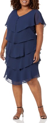 SL Fashions Women's Plus Size Tier Dress