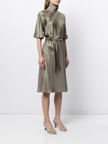 Thumbnail for your product : Shanghai Tang x Yuni Ahn split Qipao collar lattice silk dress