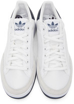 Thumbnail for your product : adidas White and Navy Rod Laver Sneakers