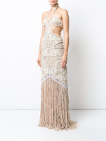 Thumbnail for your product : Jonathan Simkhai cut out embellished gown