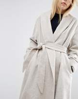 Thumbnail for your product : ASOS Design Coat In Soft Texture With Belt