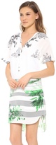 Thumbnail for your product : Tibi Short Sleeve Dress with Mesh Insets