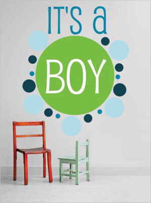 Design With Vinyl It's a Boy Wall Decal