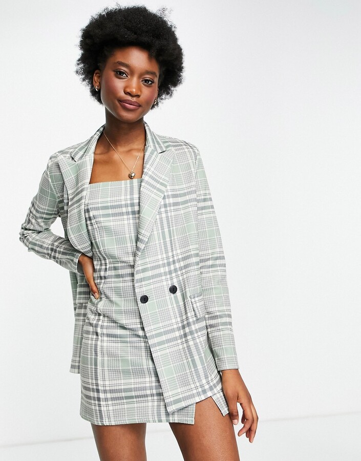checked suit jacket womens