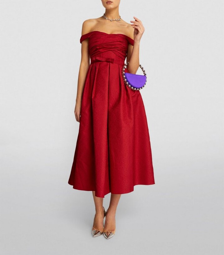 Self-Portrait Red Midi Women's Dresses | Shop the world's largest 