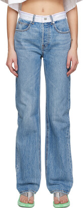 Alexander Wang Blue Straight-Leg Jeans