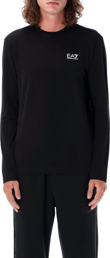 EA7 Emporio Armani Logo-Printed Long-Sleeved T-Shirt