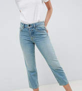 Thumbnail for your product : ASOS Petite DESIGN Petite Florence authentic straight leg jeans in light green cast
