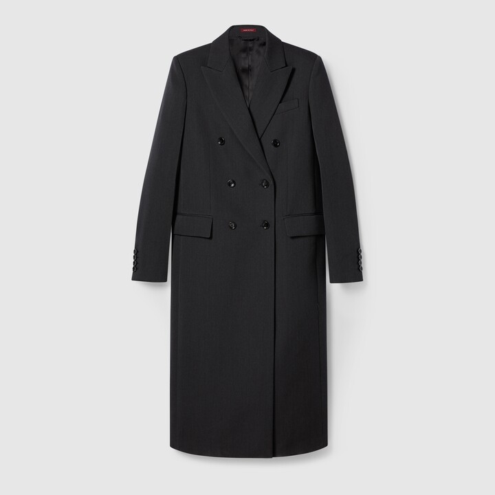 Gucci Double-breasted long wool coat