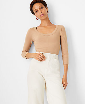 ann taylor scoop neck tee