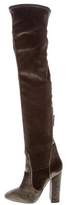 Thumbnail for your product : Aquazzura Velvet Over-the-Knee Boots